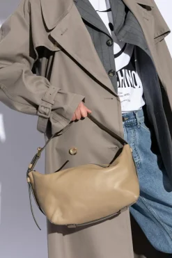 Moschino beżowy Skórzana torba na ramię