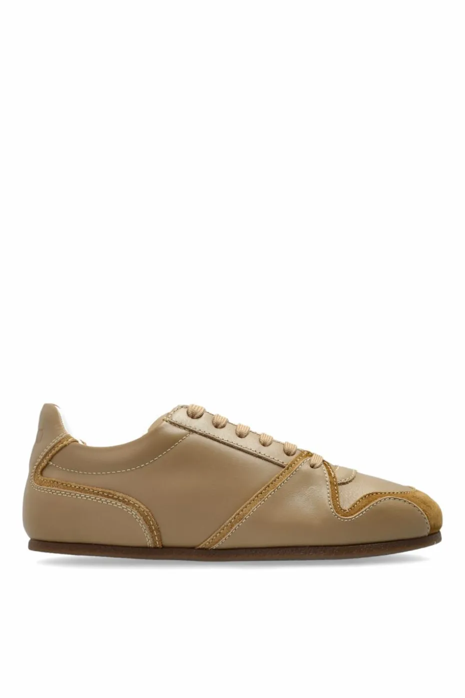 Moschino beżowy Skórzane buty sportowe