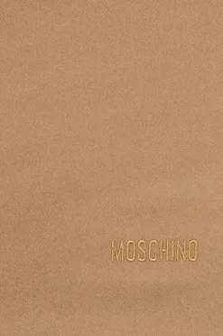Moschino beżowy Szal z logo