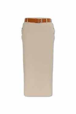 Moschino beżowy Wełniana spódnica