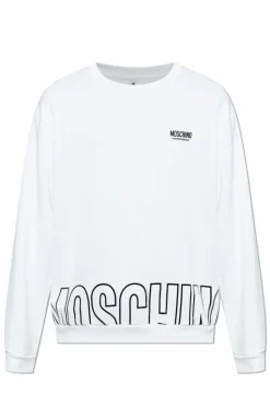 Moschino BIAŁY Bluza z kolekcji `Underwear`
