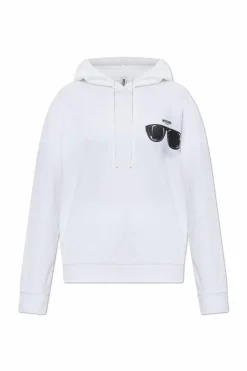 Moschino BIAŁY Bluza z kolekcji `Swim`