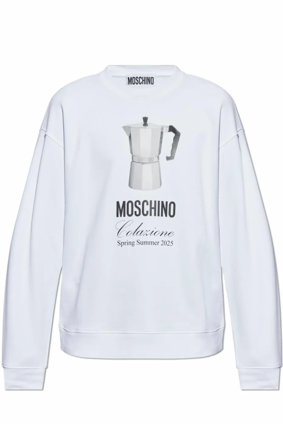 Moschino BIAŁY Bluza z nadrukiem