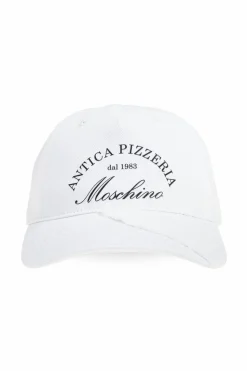 Moschino BIAŁY Czapka z daszkiem