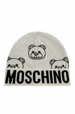 Moschino BIAŁY Czapka z logo