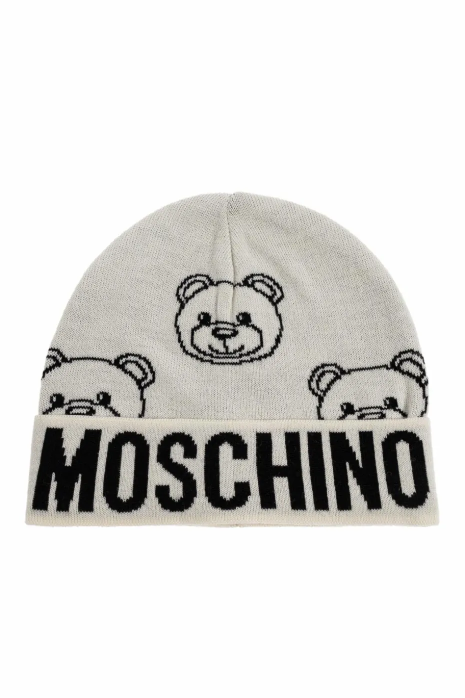 Moschino BIAŁY Czapka z logo