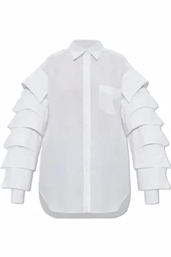 Moschino BIAŁY Koszula z kieszenią