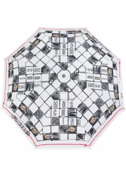 Moschino BIAŁY Składany parasol