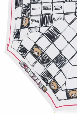 Moschino BIAŁY Składany parasol