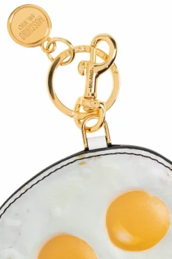 Moschino BIAŁY Skórzany brelok