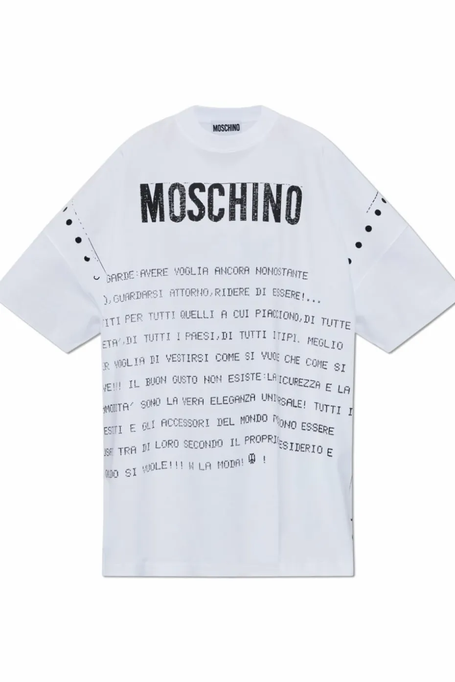 Moschino BIAŁY Sukienka z nadrukiem