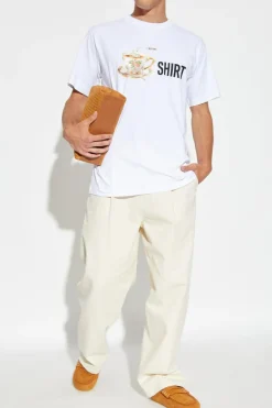 Moschino BIAŁY T-shirt z nadrukiem