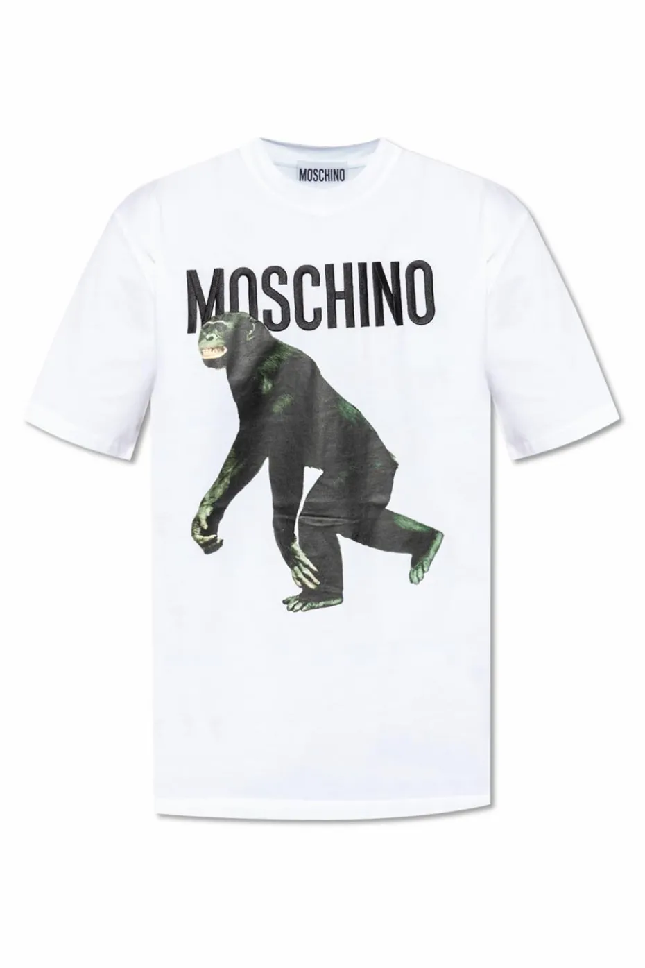 Moschino BIAŁY T-shirt z logo