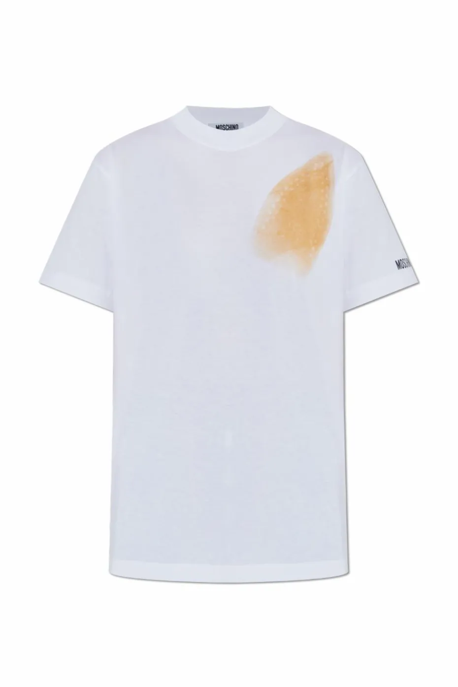 Moschino BIAŁY T-shirt z nadrukiem
