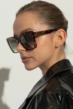 Moschino BRĄZOWY Okulary przeciwsłoneczne