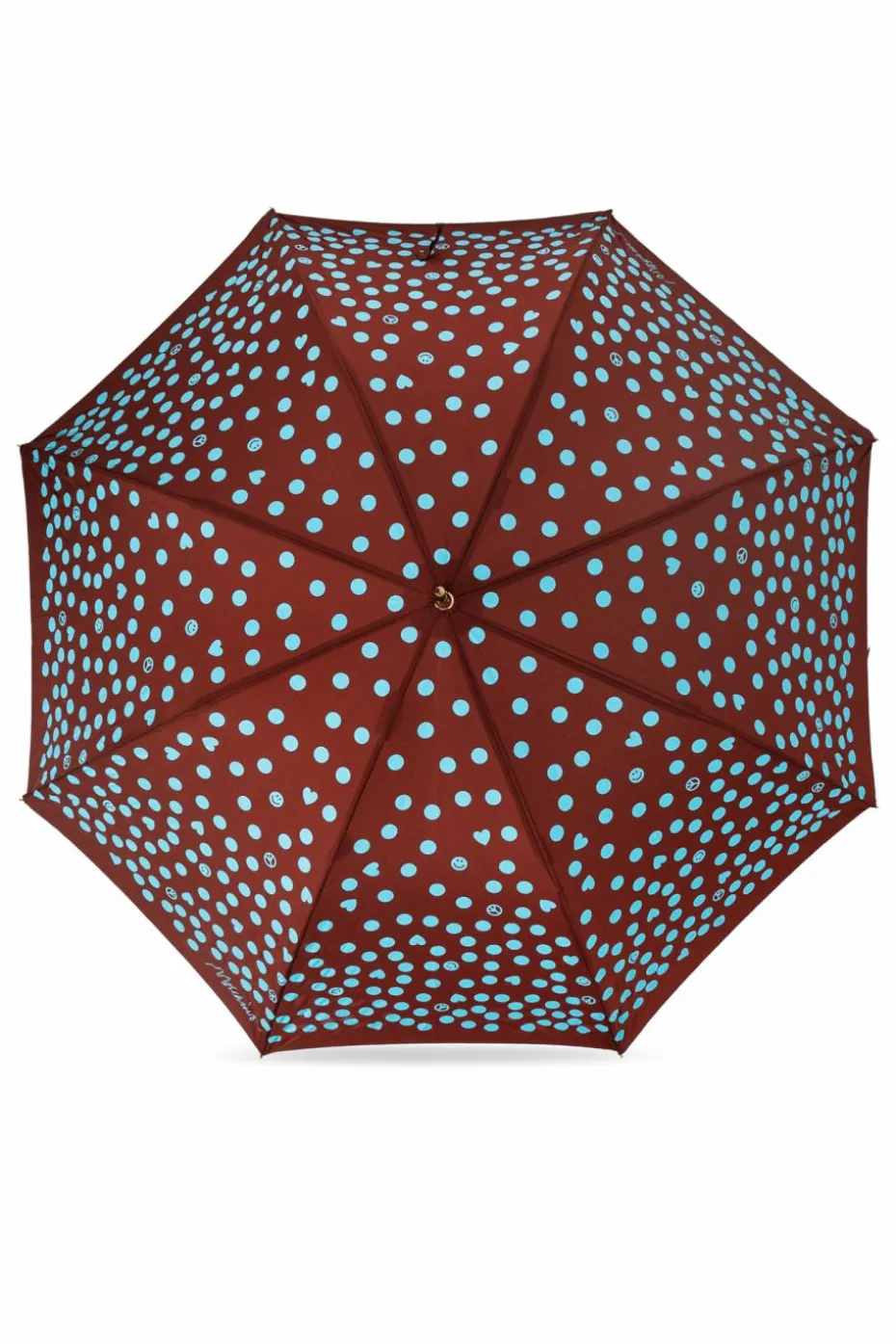 Moschino BRĄZOWY Parasol ze wzorem