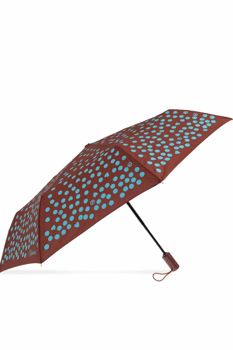 Moschino BRĄZOWY Składany parasol