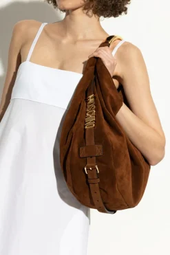 Moschino BRĄZOWY Torba do ręki