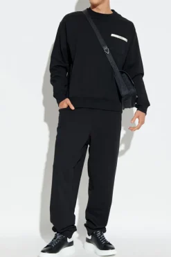 Moschino CZARNY Bluza z logo