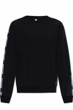 Moschino CZARNY Bluza z logo z kolekcji `Underwear`