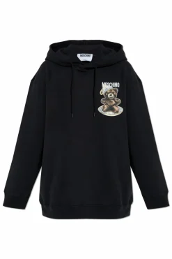 Moschino CZARNY Bluza z nadrukiem