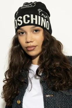 Moschino CZARNY Czapka z logo
