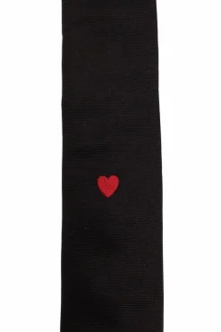 Moschino CZARNY Jedwabny krawat