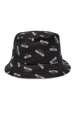 Moschino CZARNY Kapelusz z logo