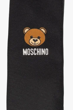 Moschino CZARNY Krawat z logo