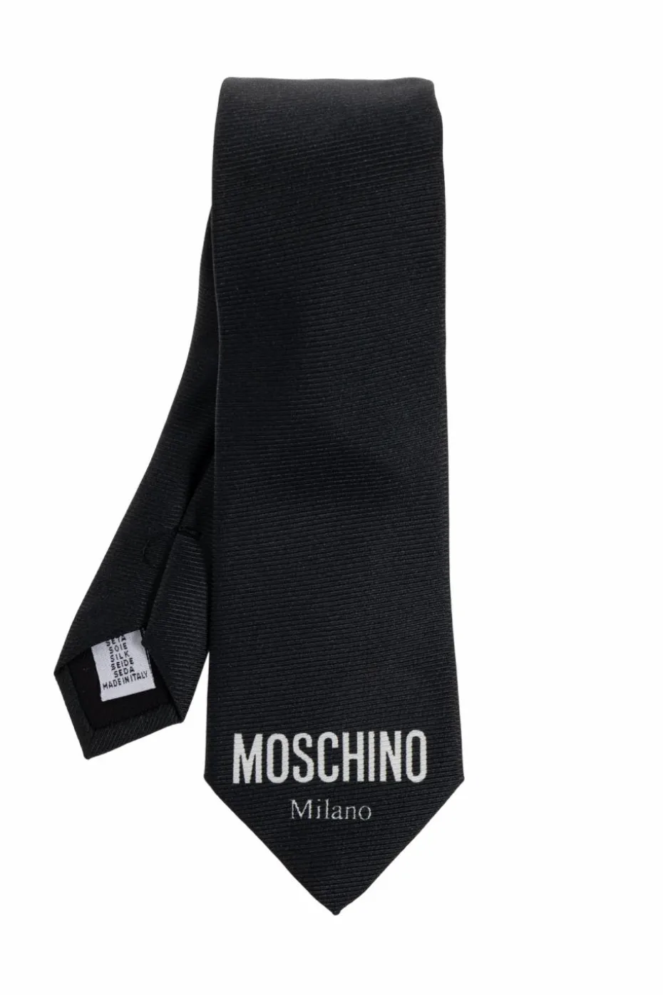Moschino CZARNY Krawat z logo