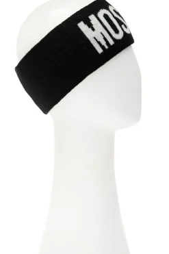 Moschino CZARNY Opaska na głowę z logo