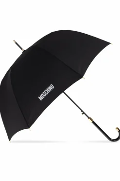 Moschino CZARNY Parasol ze wzorem