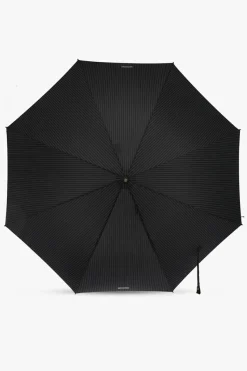 Moschino CZARNY Parasol ze wzorem w pasy