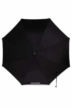 Moschino CZARNY Parasol ze wzorem