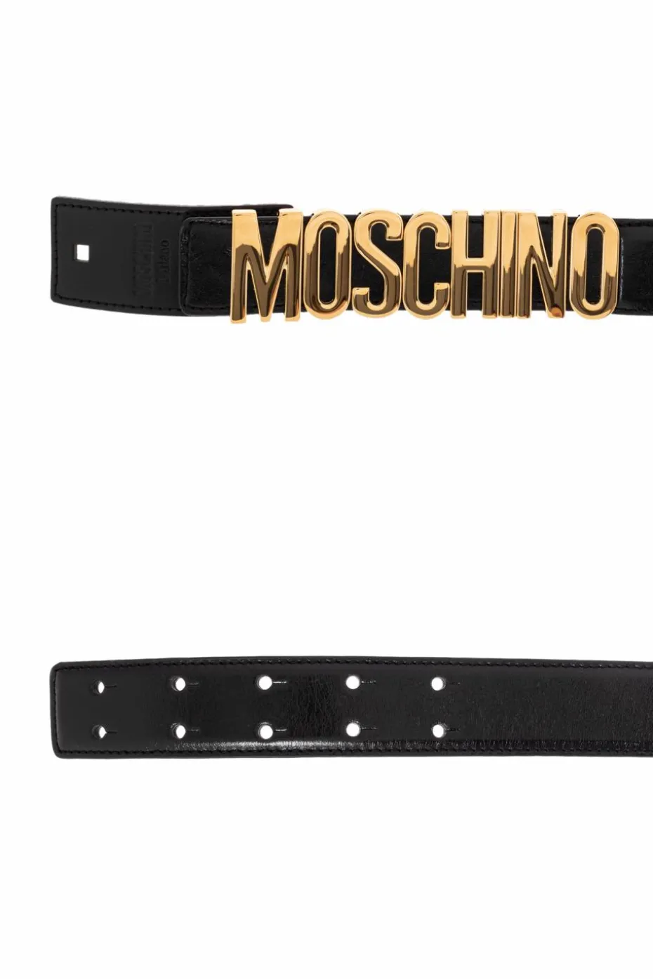 Moschino CZARNY Pasek z logo