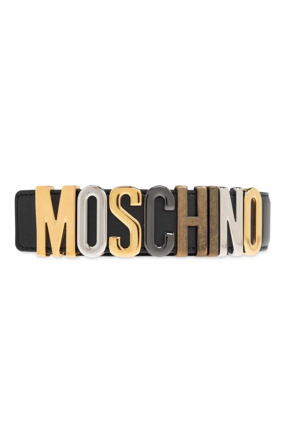 Moschino CZARNY Pasek z logo