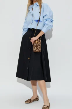 Moschino CZARNY Rozkloszowana spódnica