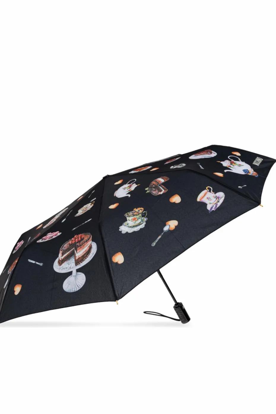 Moschino CZARNY Składany parasol