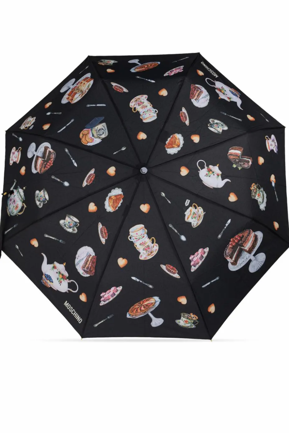 Moschino CZARNY Składany parasol