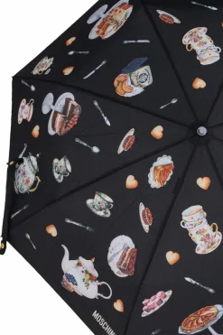 Moschino CZARNY Składany parasol