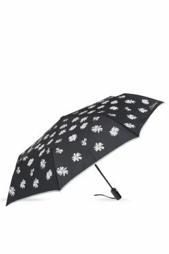 Moschino CZARNY Składany parasol z logo