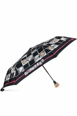 Moschino CZARNY Składany parasol