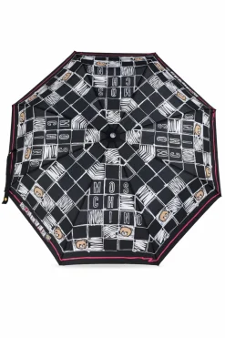 Moschino CZARNY Składany parasol
