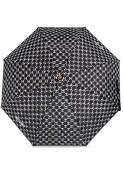 Moschino CZARNY Składany parasol z logo