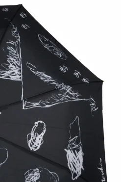 Moschino CZARNY Składany parasol