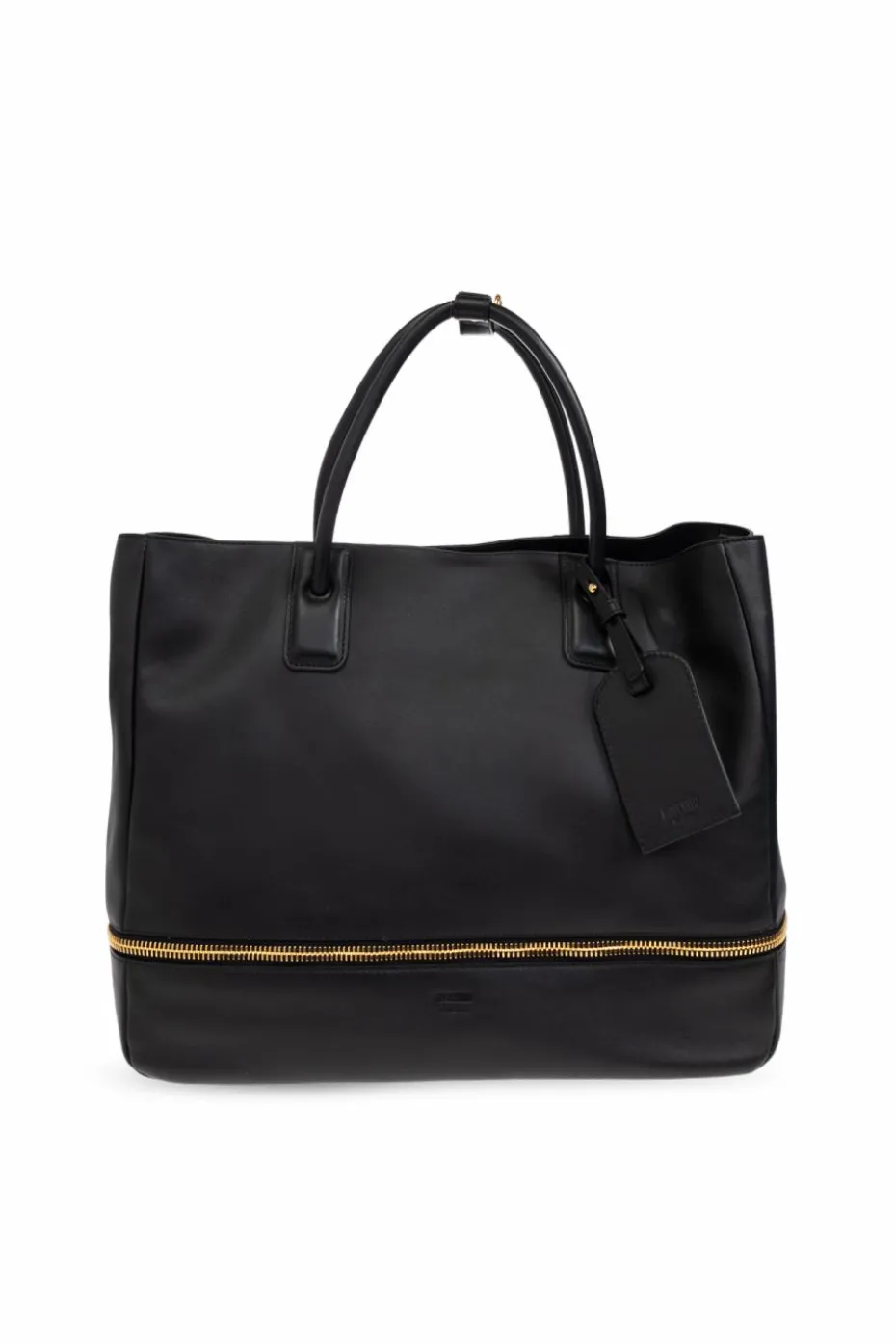 Moschino CZARNY Skórzana torba typu `shopper`