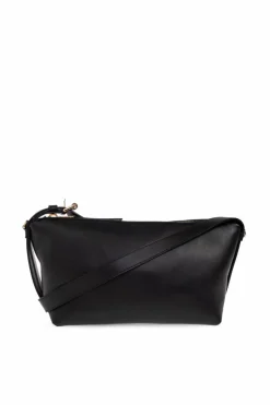 Moschino CZARNY Skórzana torba na ramię