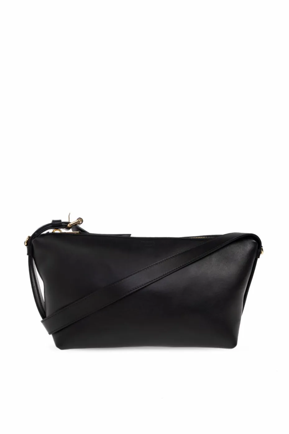Moschino CZARNY Skórzana torba na ramię