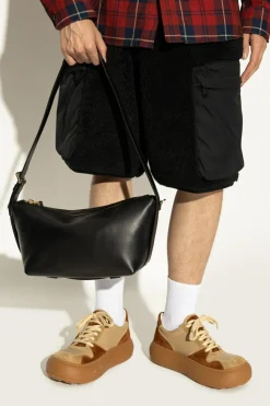 Moschino CZARNY Skórzana torba na ramię