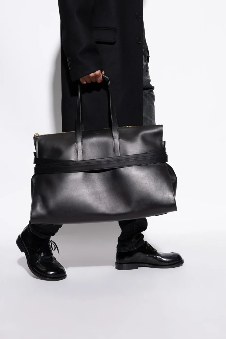 Moschino CZARNY Skórzana torba typu `shopper`